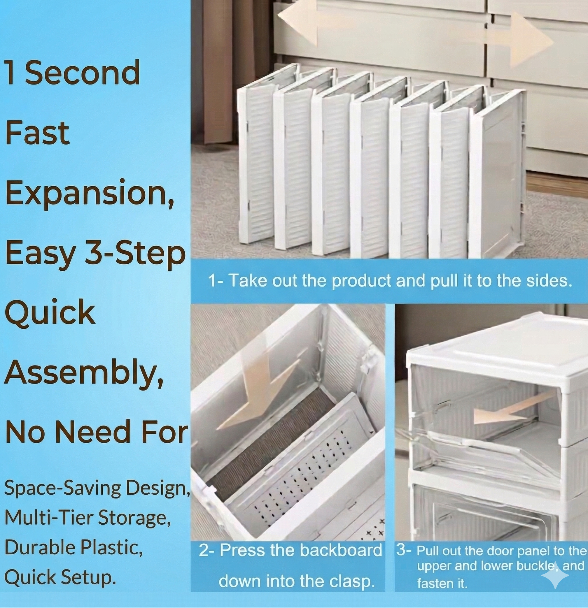 Foldable Multi-Storage Box - 6 Tier